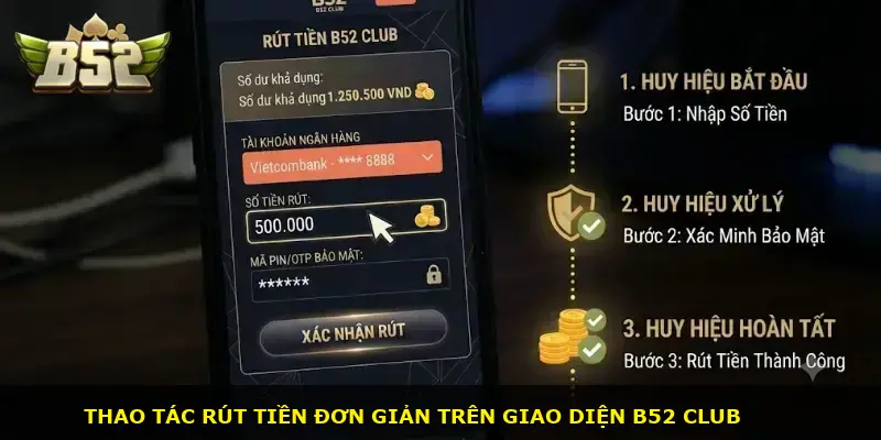 Toàn bộ quy trình rút tiền B52club